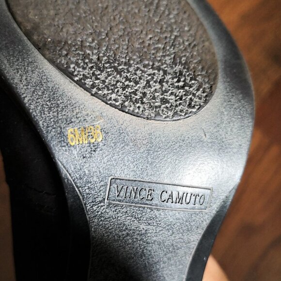 Vince Camuto  Black Leather Ankle Boots Size 6 - Picture 8 of 8